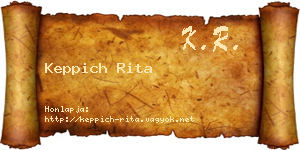 Keppich Rita névjegykártya